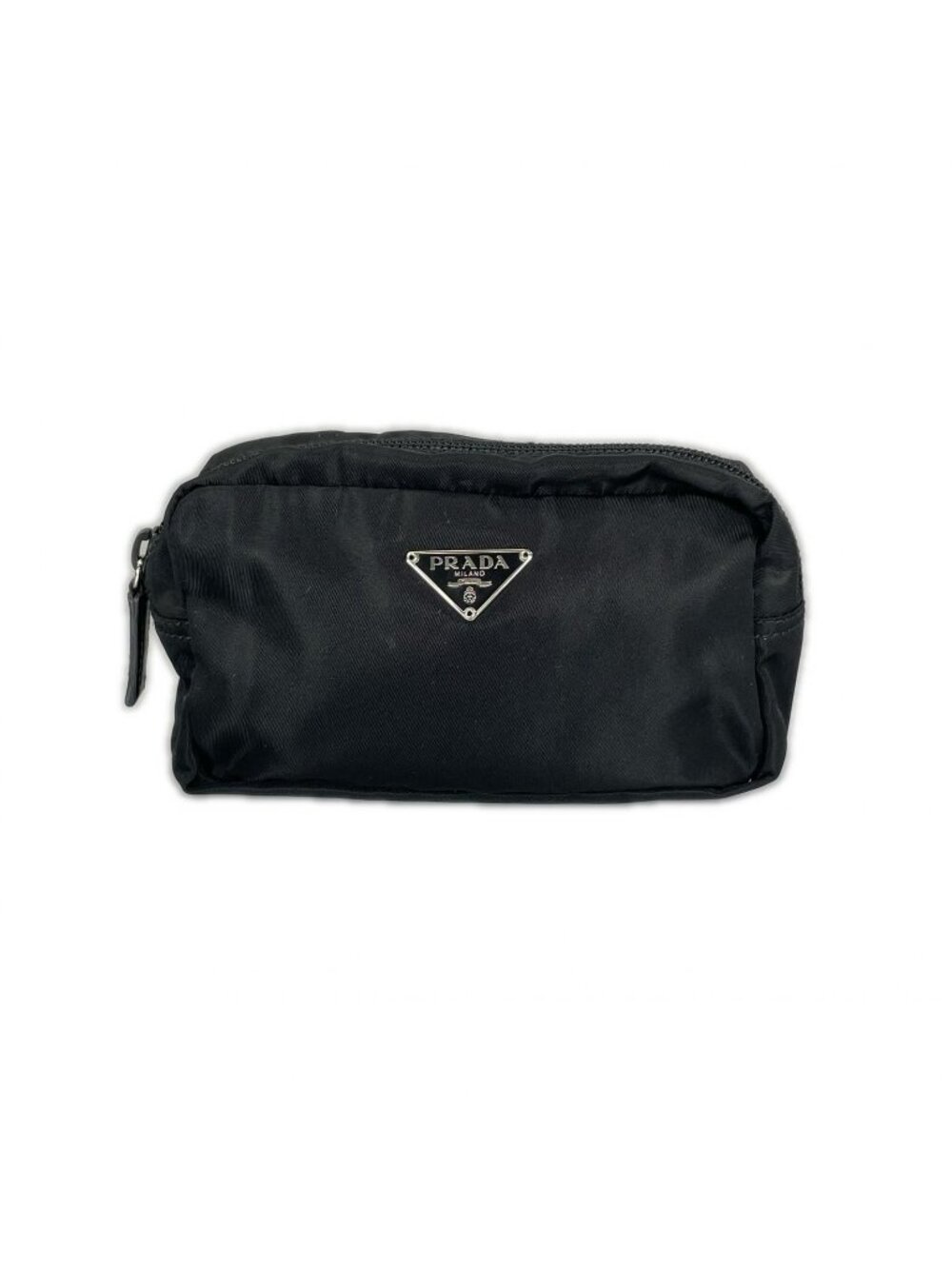 Prada Triangle Logo Pouch Nylon Black